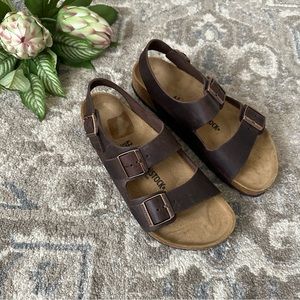 Birkenstock Milano dark brown leather size 42